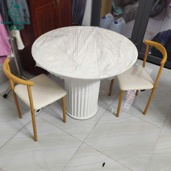 Bộ Bàn Tròn Cũ 90CMX75CM Kèm 2 Ghế Tiếp Khách