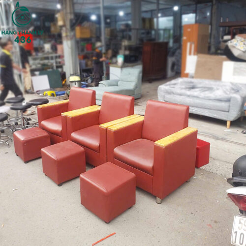 bo ghe sofa go don cu mau do do boc da 3