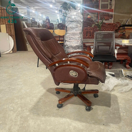 Ghế Giám Đốc Cũ Da Nâu Sang Trọng