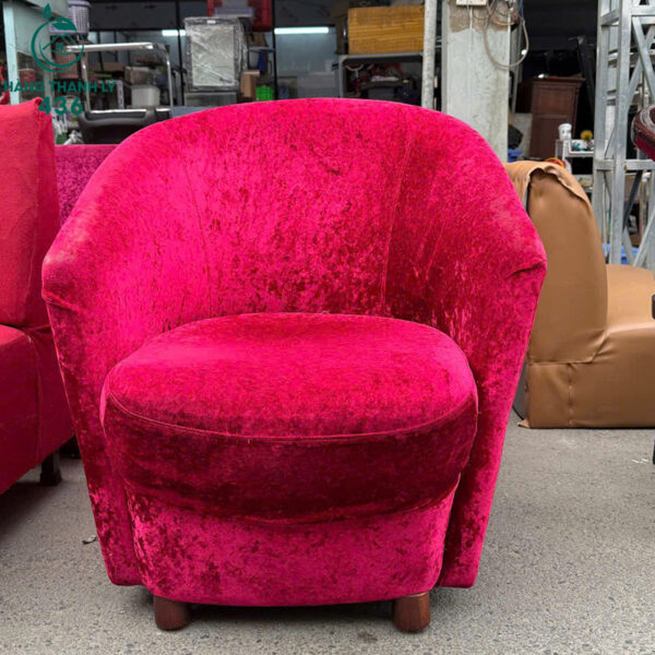 ghe sofa don cu bo cong boc nhung hong