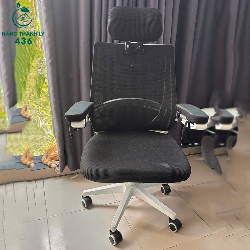 Ghế Xoay Thoáng Lưới Cũ Màu Đen Trắng ghe-xoay-thoang-luoi-cu-mau-den-trang-3 Ghế Xoay Thoáng Lưới Cũ Màu Đen Trắng