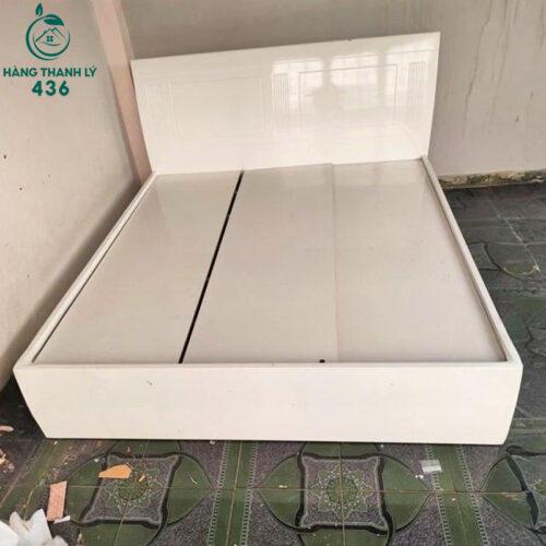 Giường Ngủ Cũ 1M6X2M Màu Trắng Thiết Kế Hiện Đại