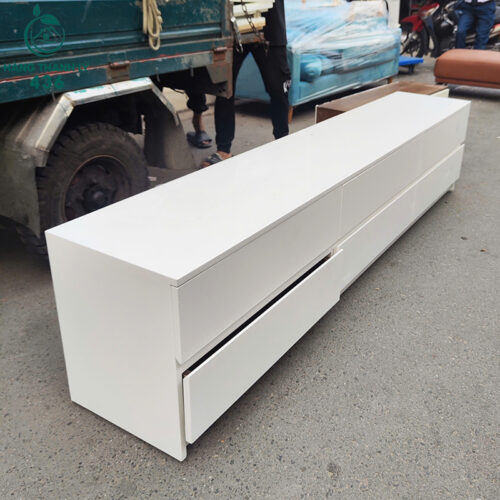 Kệ Tivi Cũ 2M2X40CMX50CM Màu Trắng Nhiều Ngăn Kéo