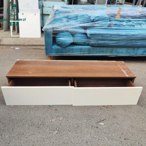 ke tivi treo tuong cu 1m4x40cmx25cm mat go van nau dep 2