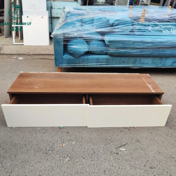 ke tivi treo tuong cu 1m4x40cmx25cm mat go van nau dep 2