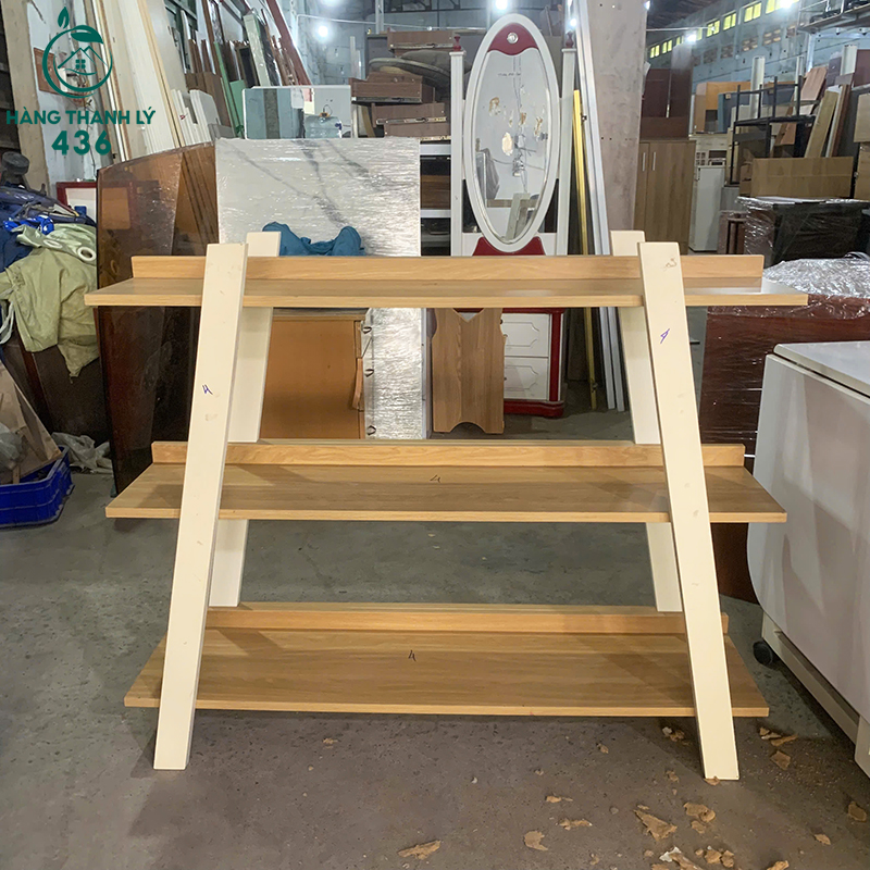 Kệ Trưng Bày Cũ 1M2X26CMX90CM 3 Tầng Màu Vân Gỗ Phối Trắng ke-trung-bay-cu-1m2x26cmx90cm-3-tang-mau-van-go-phoi-trang-2 Kệ Trưng Bày Cũ 1M2X26CMX90CM 3 Tầng Màu Vân Gỗ Phối Trắng