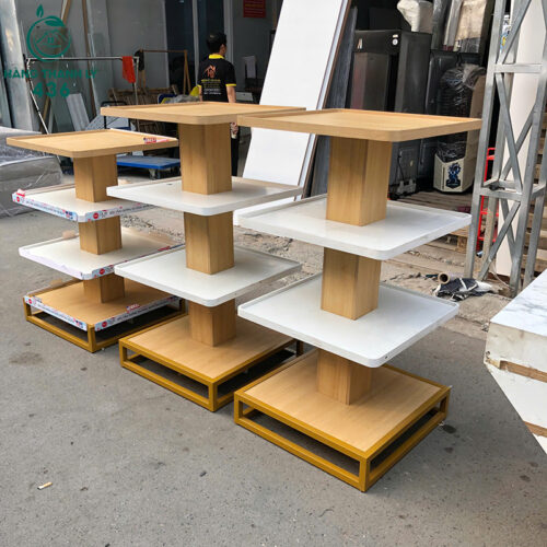 Kệ Trưng Bày Cũ 60CMX60CMX95CM Màu Gỗ Phối Trắng (Nhiều Kích Thước) 2 ke trung bay cu 60cmx60cmx95cm mau go phoi trang nhieu kich thuoc 1