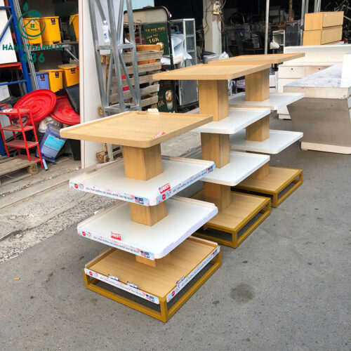 Kệ Trưng Bày Cũ 60CMX60CMX95CM Màu Gỗ Phối Trắng (Nhiều Kích Thước) 3 ke trung bay cu 60cmx60cmx95cm mau go phoi trang nhieu kich thuoc 3