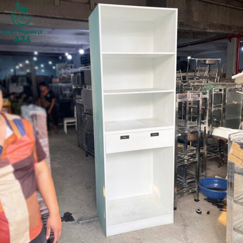 ke-trung-bay-cu-80cmx2m35x55cm-mau-trang-kem-ngan-keo-1-500x500 Thanh Lý Bàn Ghế Cũ, Mua Bán Đồ Nội Thất Cũ Giá Rẻ TPHCM