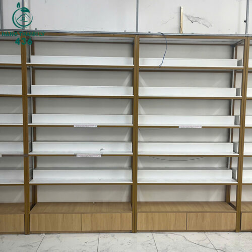 Kệ Trưng Bày Cửa Hàng Cũ 1M2X30CMX2M Màu Vàng Trắng 4 ke trung bay cua hang cu 1m2x30cmx2m mau vang trang 4