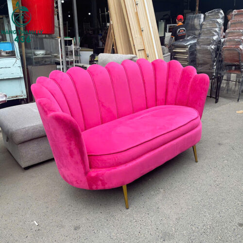 sofa bang cu hinh vo so boc nhung mau hong 2