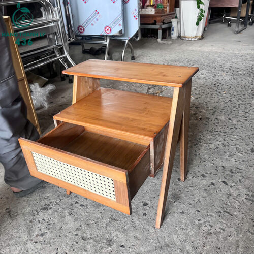 Tab Đầu Giường Gỗ Cũ Có Ngăn Kéo Tiện Dùng