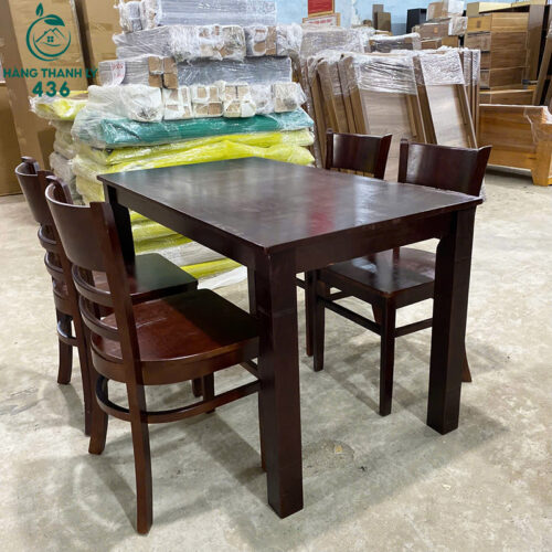 thanh ly bo ban an go 4 ghe mau nau dam moi 99 4