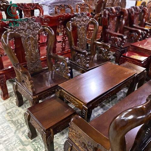 thanh ly bo ban ghe go tram tay 10 cham rong bat tien moi 99 4