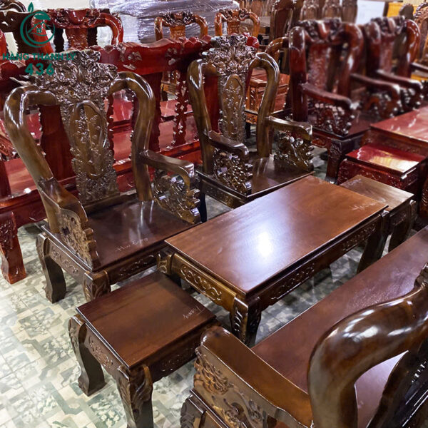 thanh ly bo ban ghe go tram tay 10 cham rong bat tien moi 99 4