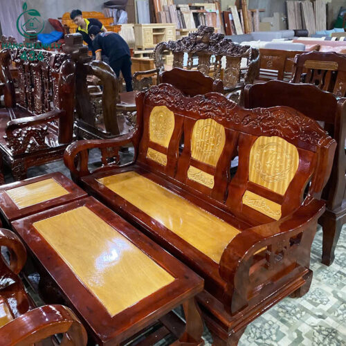 Thanh Lý Bộ Bàn Ghế Gỗ Tràm Trung Nhỏ Mới 99%