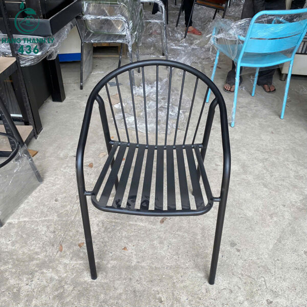 Thanh Lý Ghế Cafe Nan Ngang Thoáng Mát Màu Đen Mới 99%