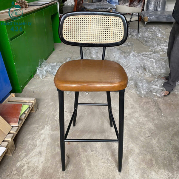 thanh ly ghe quay bar lung may boc da mau nau moi 99