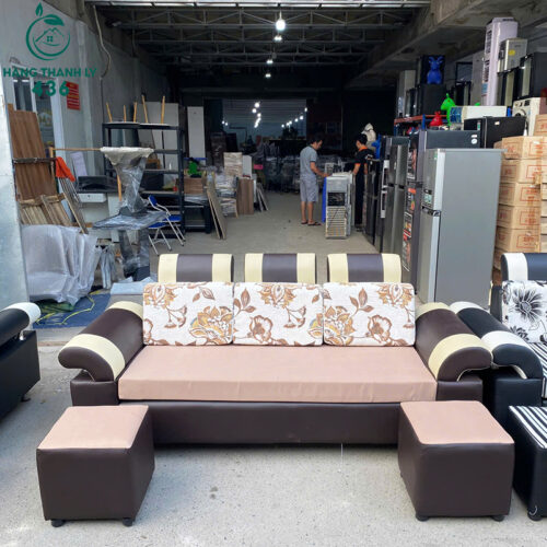 Thanh Lý Sofa Băng 1m4 Kèm 2 Đôn Ngồi Mới 99% (Nhiều Kích Thước) 2 thanh ly sofa bang 1m8 kem 2 don ngoi moi 99 nhieu kich thuoc 1