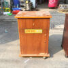 Tủ Cá Nhân Cũ Gỗ Màu Nâu Có Bánh Xe Di Chuyển