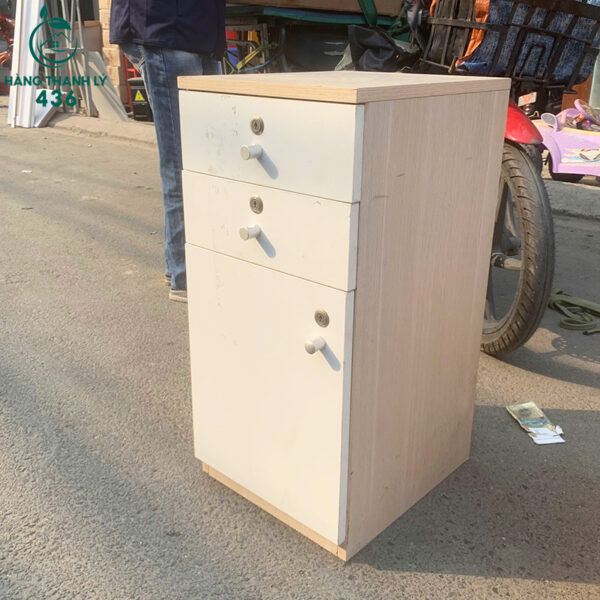 Tủ Hồ Sơ Cá Nhân Cũ Màu Trắng Kem Hiện Đại