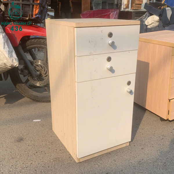 Tủ Hồ Sơ Cá Nhân Cũ Màu Trắng Kem Hiện Đại