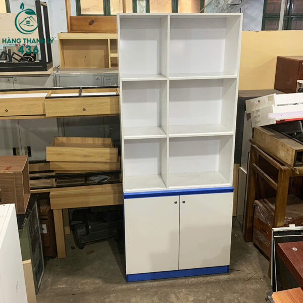 tu ho so cu 80cmx2m4 phoi mau xanh trang nhieu ngan ke 2