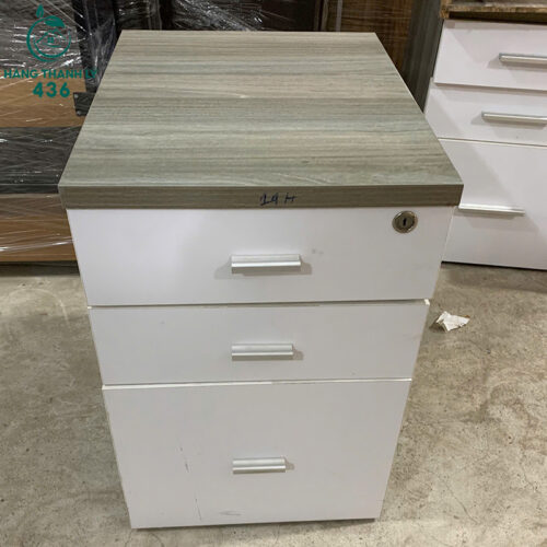 Tủ Hộc Kéo Văn Phòng Cũ Màu Trắng Vân Gỗ 8 tu hoc keo van phong cu mau trang van go 1 1