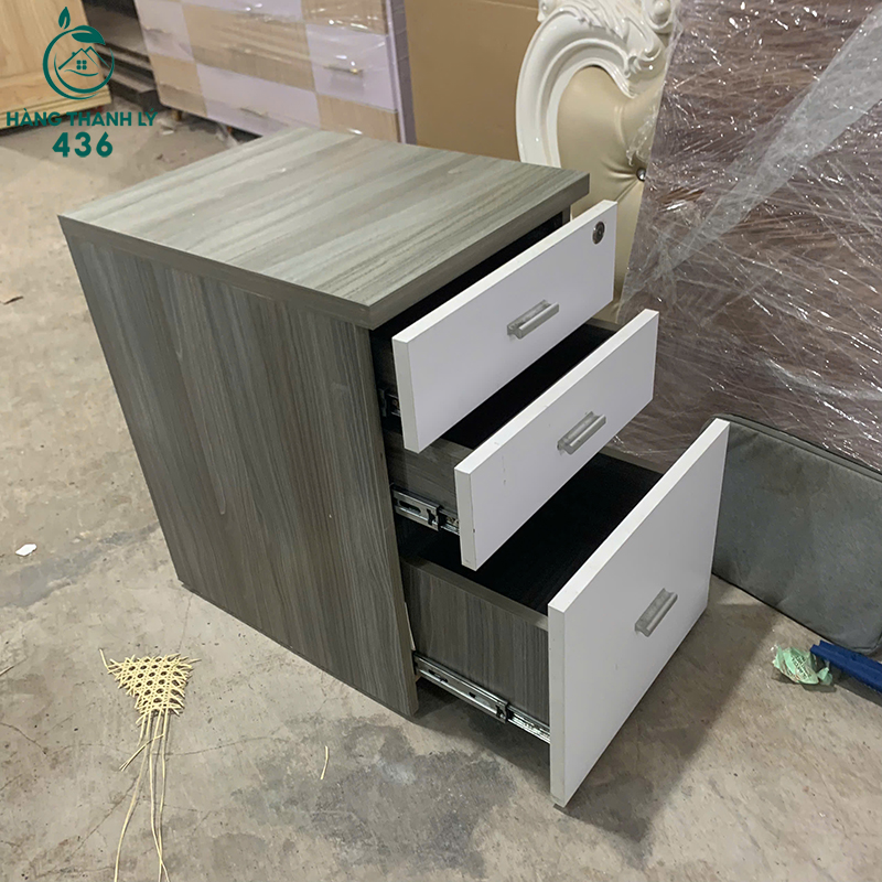 Tủ Hộc Kéo Văn Phòng Cũ Màu Trắng Vân Gỗ 11 tu hoc keo van phong cu mau trang van go 3