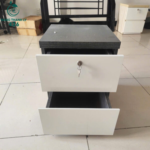 Tủ Hộc Kéo Văn Phòng Cũ Màu Trắng Xám
