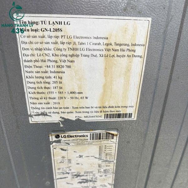 tu lanh cu lg mau bac gn l205s dung tich 187 lit 6