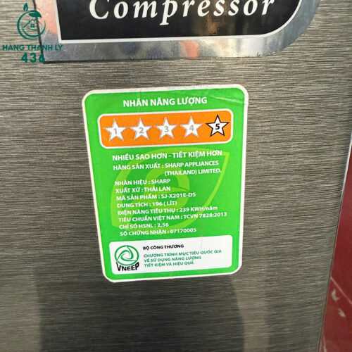 tu lanh sharp cu dung tich 197l tiet kiem dien 2