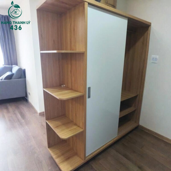 tu quan ao cu 1m8x2mx60cm cua lua ket hop ke trang tri ben hong 1