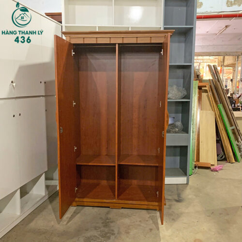 tu quan ao cu 1mx2m 2 canh co ngan treo va ke de do tien loi 2