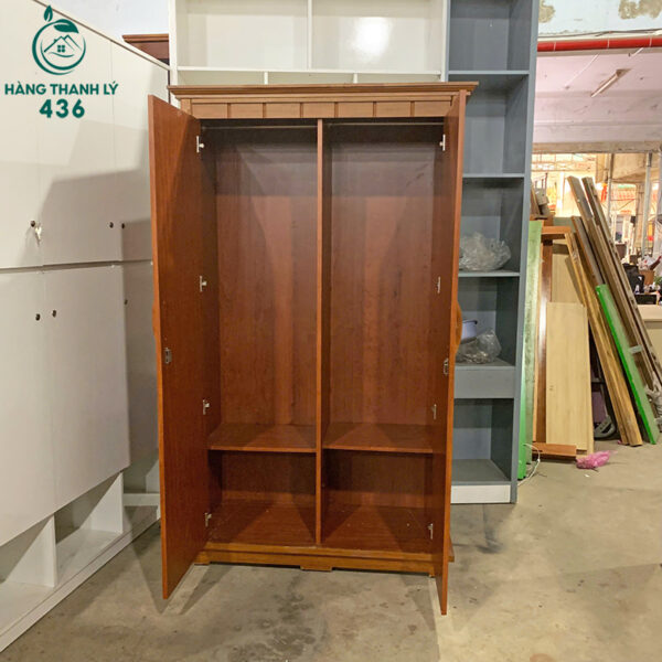 tu quan ao cu 1mx2m 2 canh co ngan treo va ke de do tien loi 2