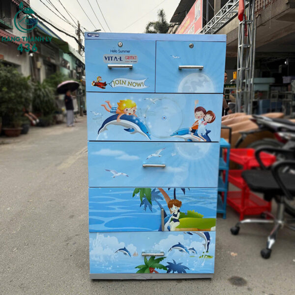 tu-quan-ao-nhua-cu-mau-xanh-hinh-hoat-hinh (1) Tủ Quần Áo Nhựa Cũ Màu Xanh Hình Hoạt Hình