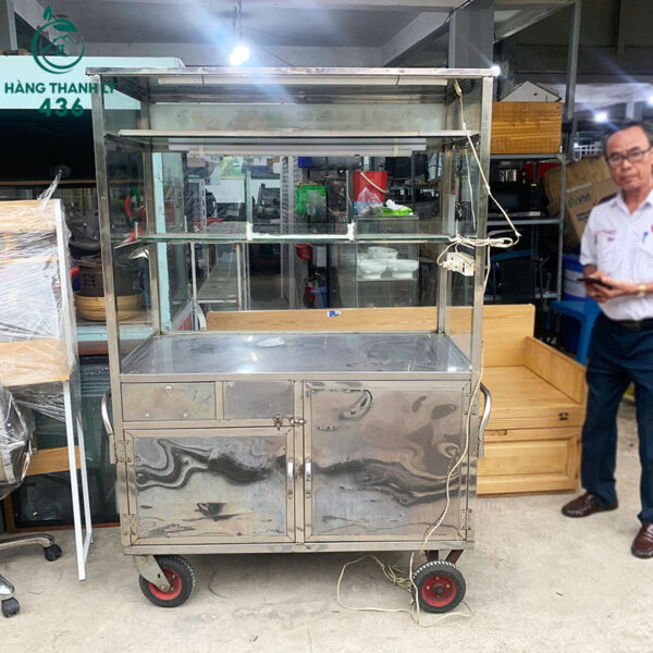 Xe Bán Sinh Tố Cũ Kèm Tủ Kính Trưng Bày