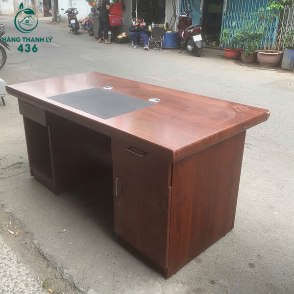 ban giam doc cu 1m6x80cm go nau co hoc hai ben 3