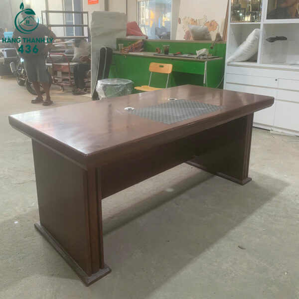 Bàn Làm Việc Giám Đốc Cũ Gỗ Màu Nâu Đậm