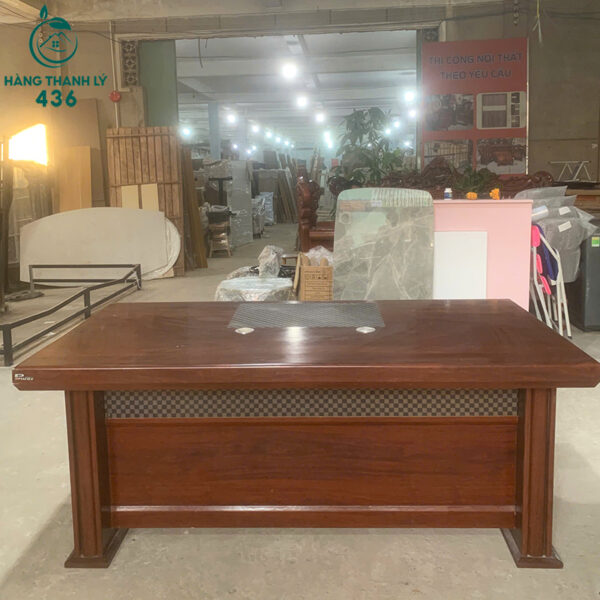 Bàn Làm Việc Giám Đốc Cũ Gỗ Màu Nâu Đậm