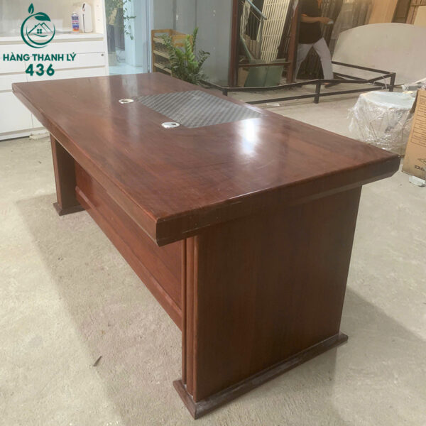 Bàn Làm Việc Giám Đốc Cũ Gỗ Màu Nâu Đậm