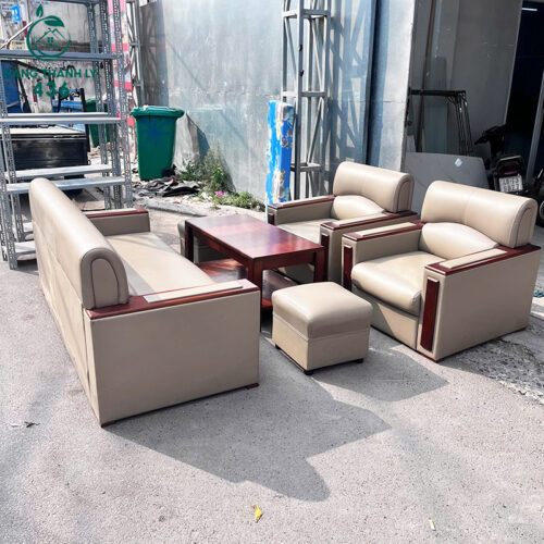 bo sofa tiep khach cu boc da mau kem sang trong 3