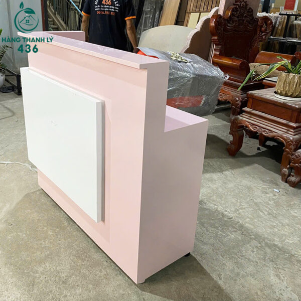 Quầy Thu Ngân Màu Hồng Cũ Có Ngăn Kéo Tiện Lợi