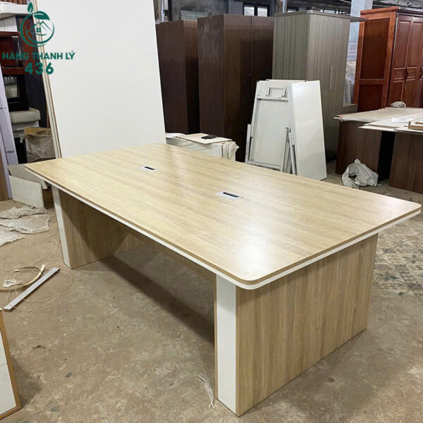 thanh ly ban hop go 2m4x1m2 van go dep hang moi 99 3