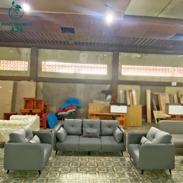 thanh ly bo sofa 3 mon mau xam sang trong moi 99 4