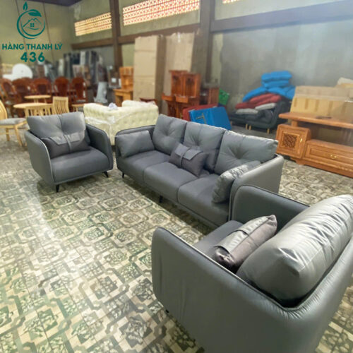thanh ly bo sofa 3 mon mau xam sang trong moi 99 5