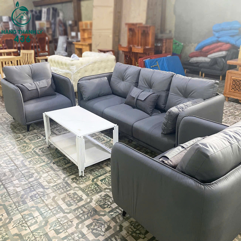 thanh-ly-bo-sofa-3-mon-mau-xam-sang-trong-moi-99-6 Thanh Lý Bộ Sofa 3 Món Màu Xám Sang Trọng Mới 99%