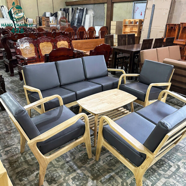 thanh ly bo sofa go nem da xam moi 99 1