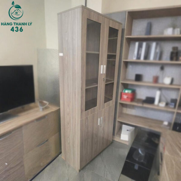 tu ho so cu 80cmx40cmx2m kinh trong sang trong