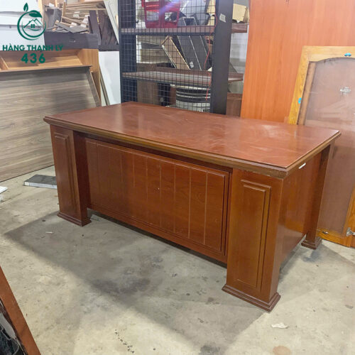 Bàn Giám Đốc Gỗ Cũ 1M8X90CM Màu Nâu Sang Trọng 2 ban giam doc go cu 1m8x90cm mau nau sang trong 1